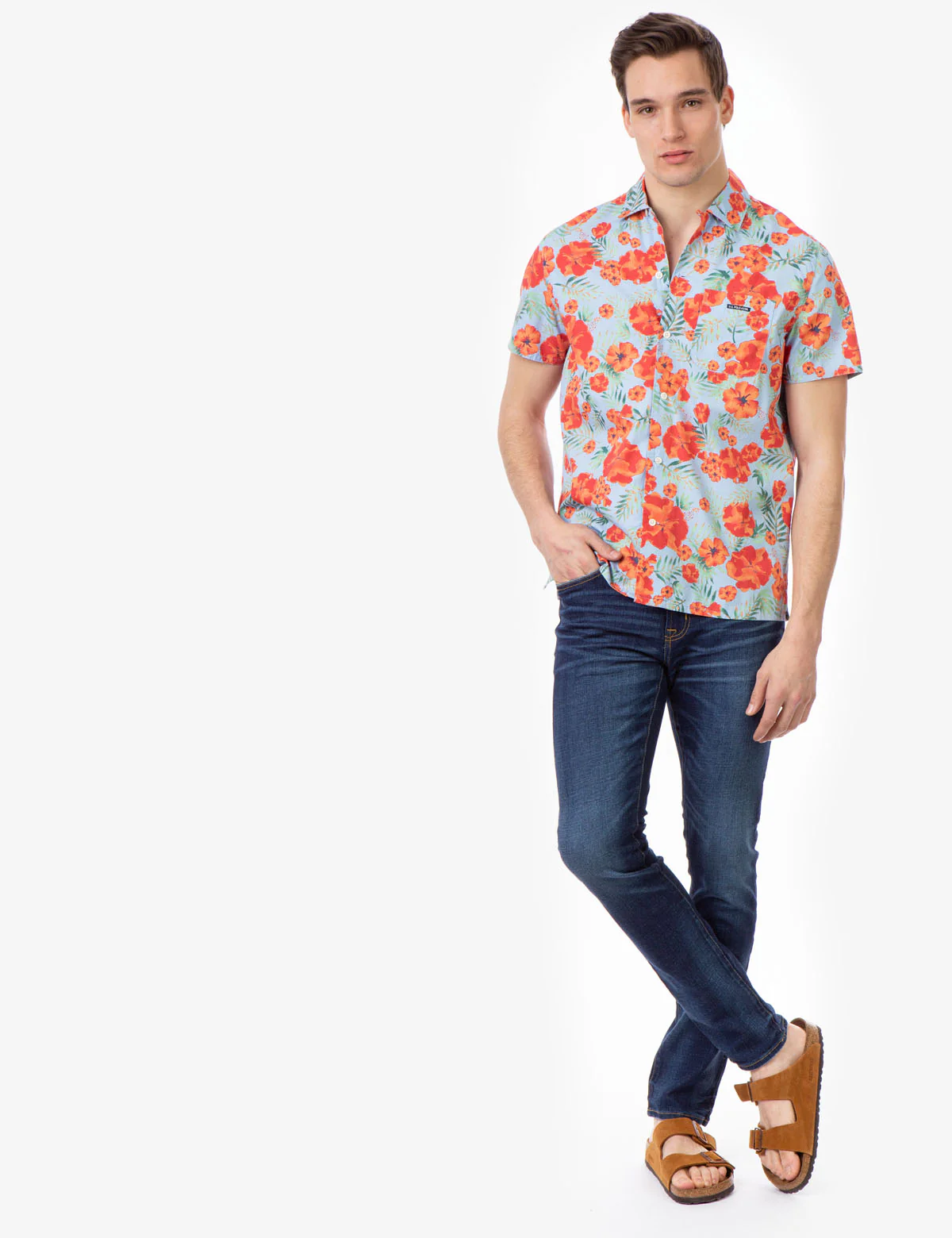 FLORAL SHORT SLEEVE CAMP SHIRT - Image 2