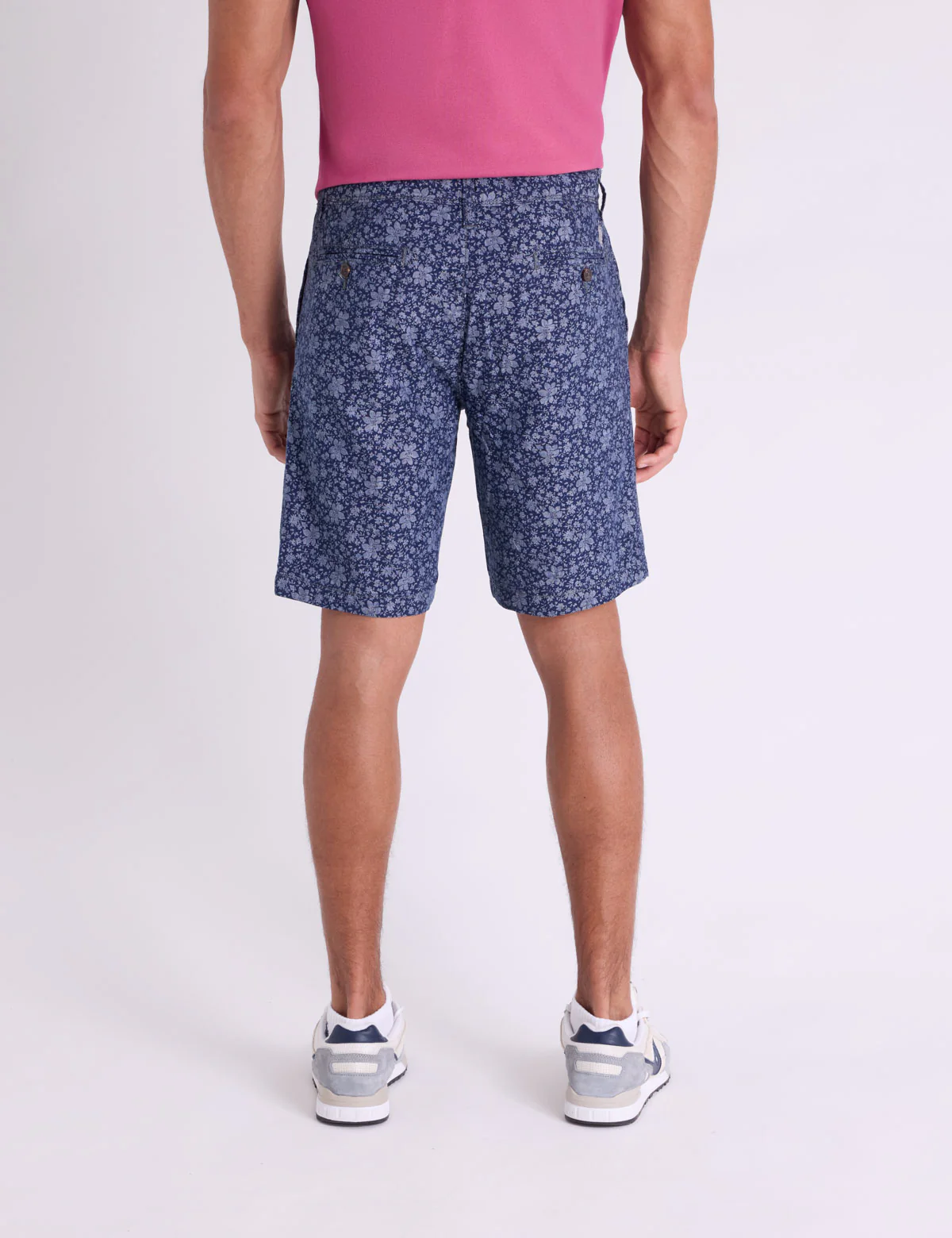 FLORAL SLUB CANVAS MASON SHORTS - Image 4