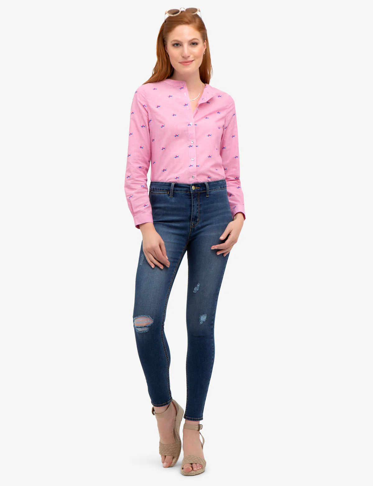 FLORAL STRIPED POPLIN SHIRT - Image 2