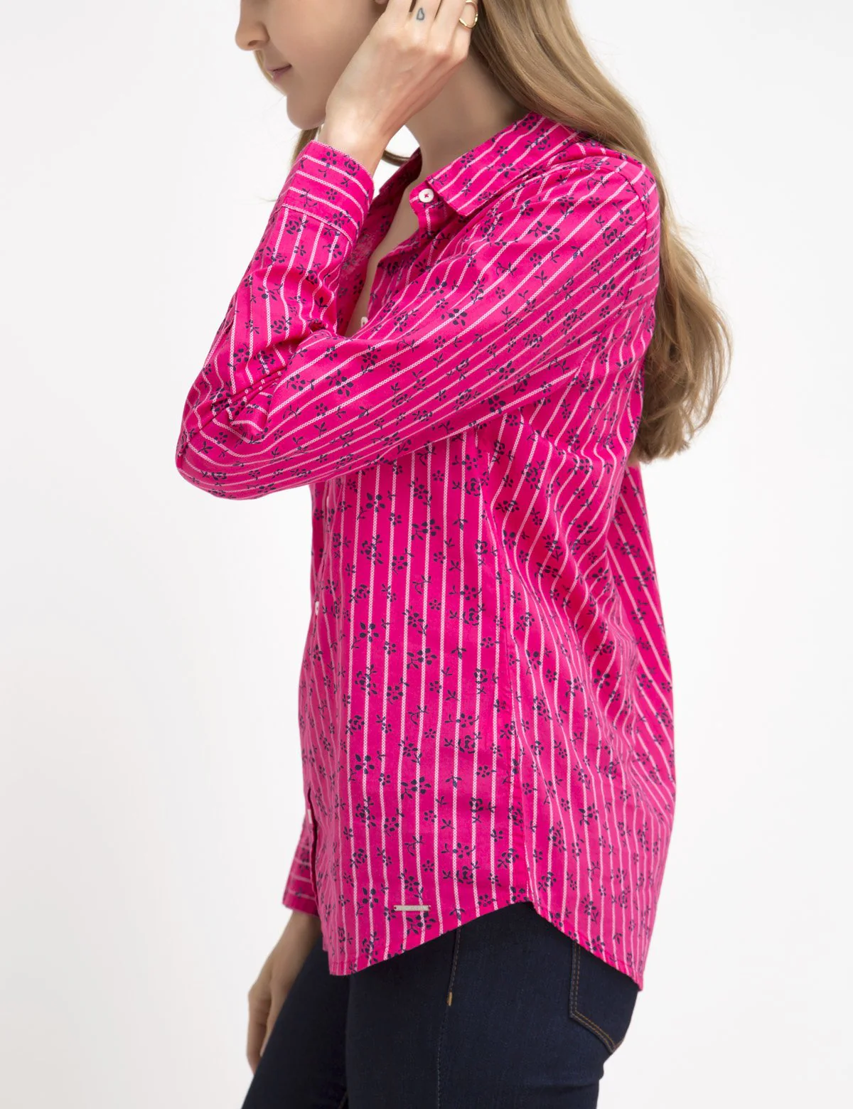 FLORAL STRIPED POPLIN SHIRT - Image 17