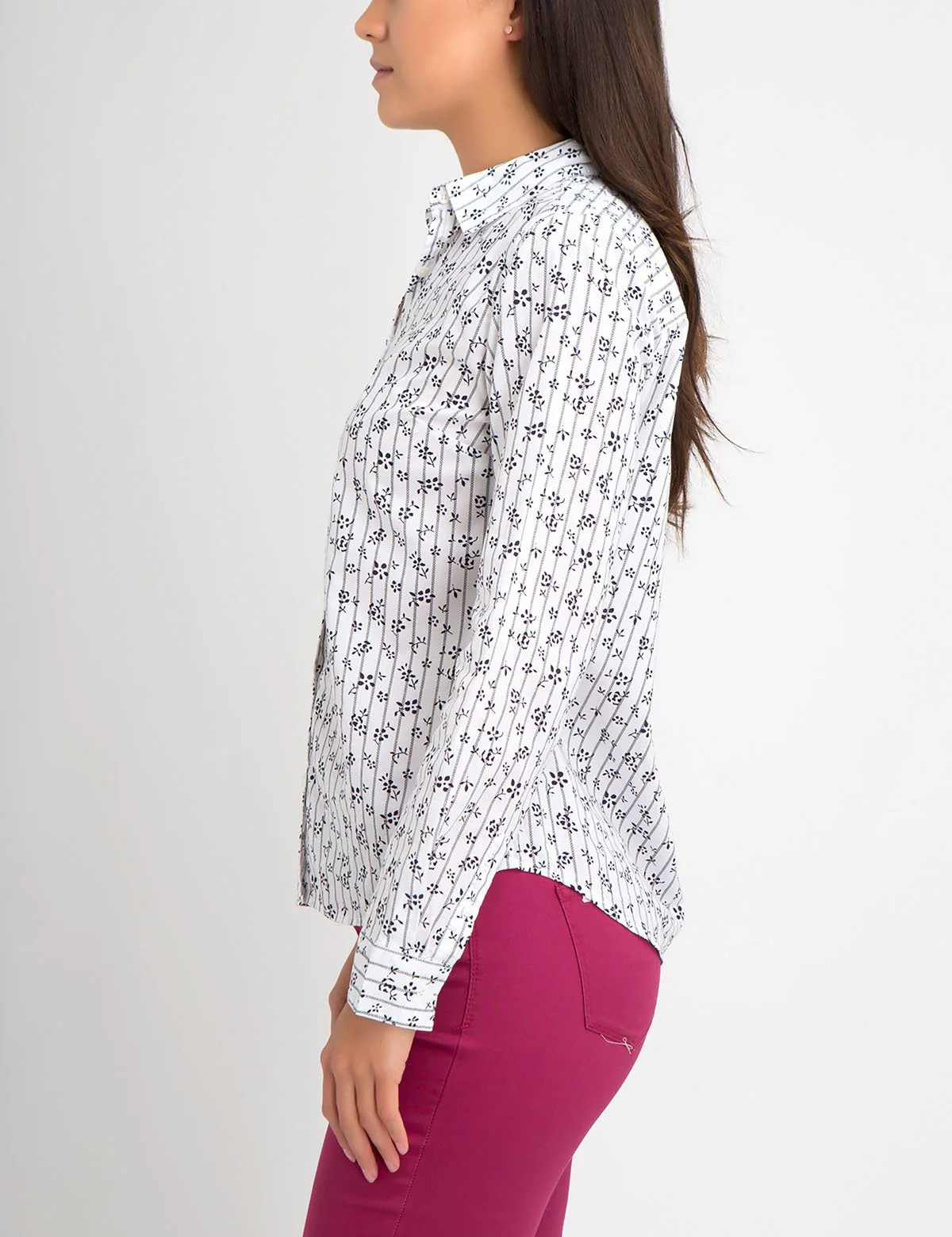 FLORAL STRIPED POPLIN SHIRT - Image 4