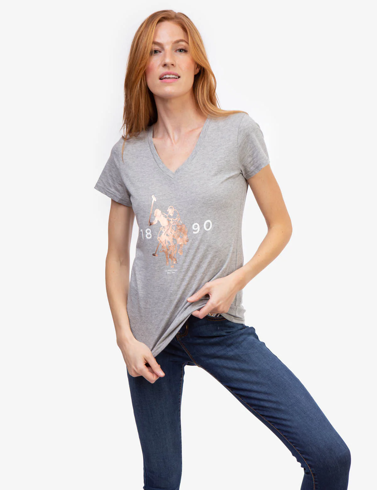 FOIL LOGO V-NECK T-SHIRT - Image 2