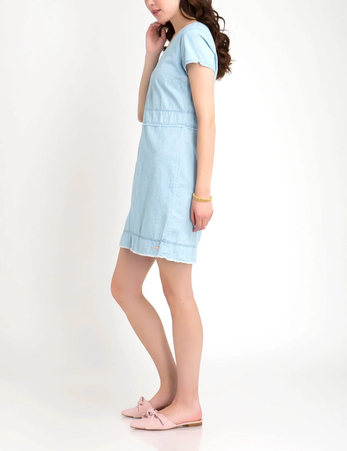 FRAYED DENIM DRESS - Image 2