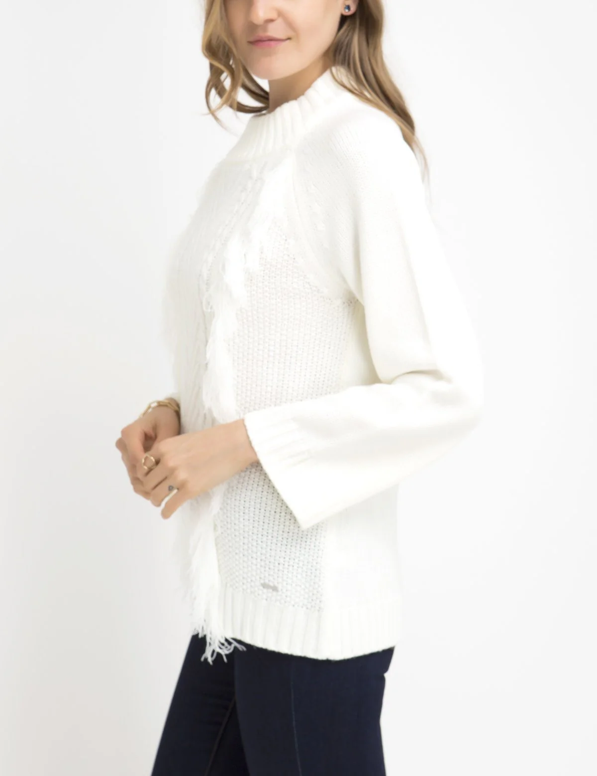 FRINGE MOCK NECK SWEATER - Image 2