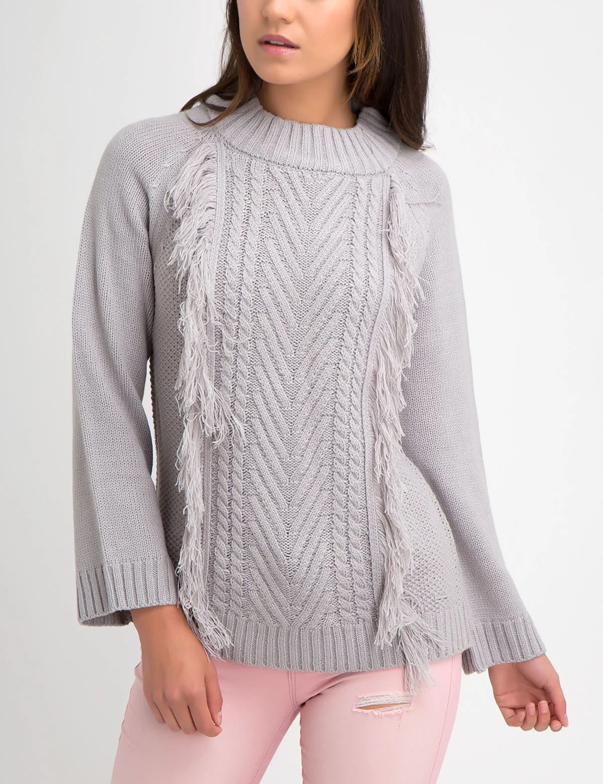 FRINGE MOCK NECK SWEATER - Image 5