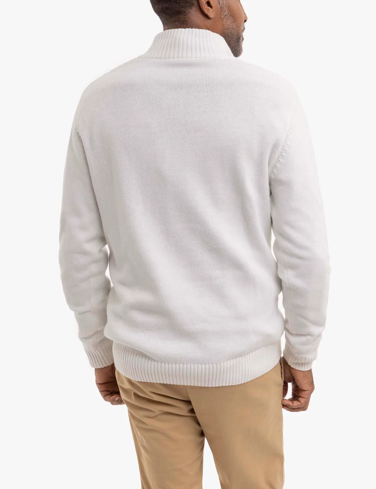 FRONT TEXTURED 1/4 ZIP SWEATER - Image 4