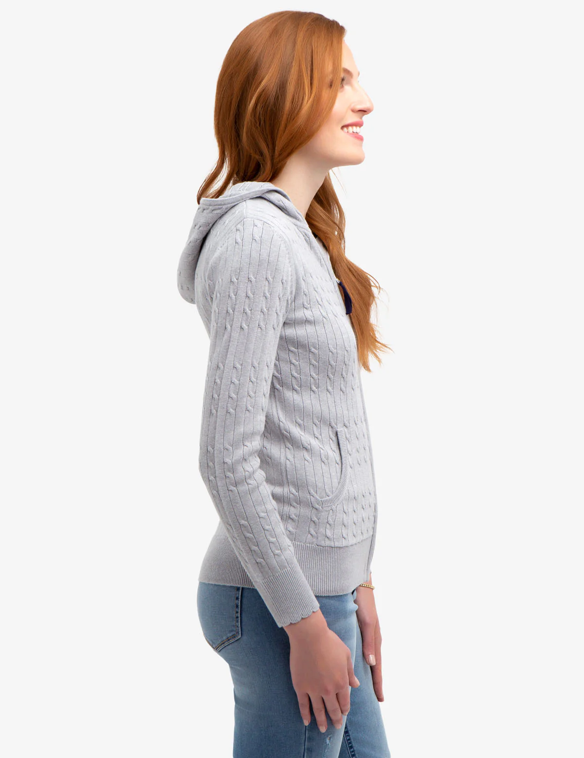 HOODED CABLE KNIT SWEATER - Image 11