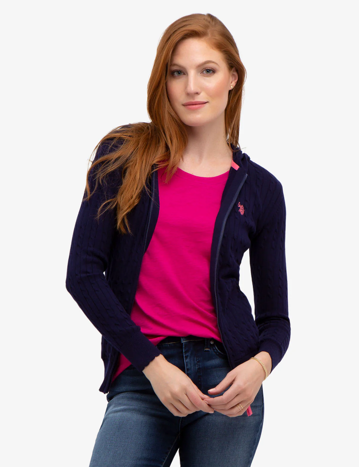 HOODED CABLE KNIT SWEATER - Image 5