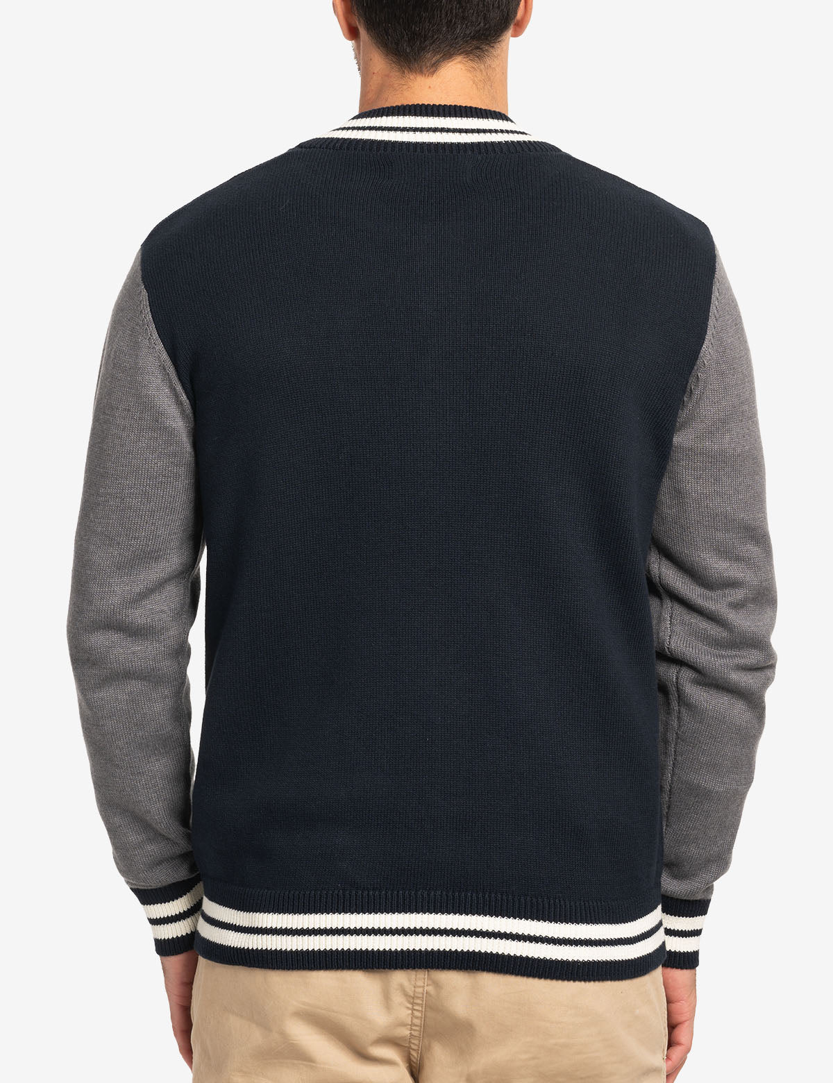 FULL ZIP PATCH VARSITY SWEATER - Image 4