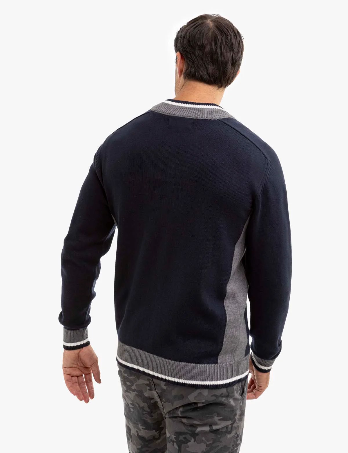 FULL ZIP VARSITY BASEBALL SWEATER - Image 4