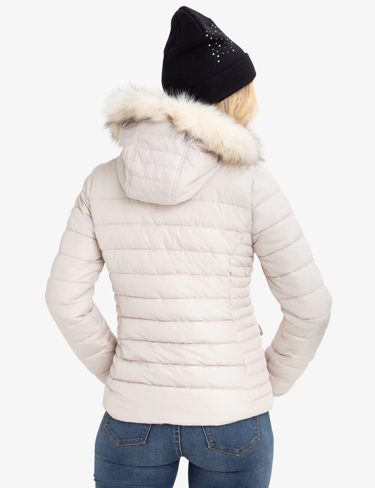 FUR HOODED PUFFER COAT - Image 10