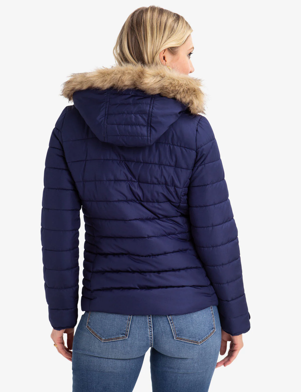 FUR HOODED PUFFER COAT - Image 4
