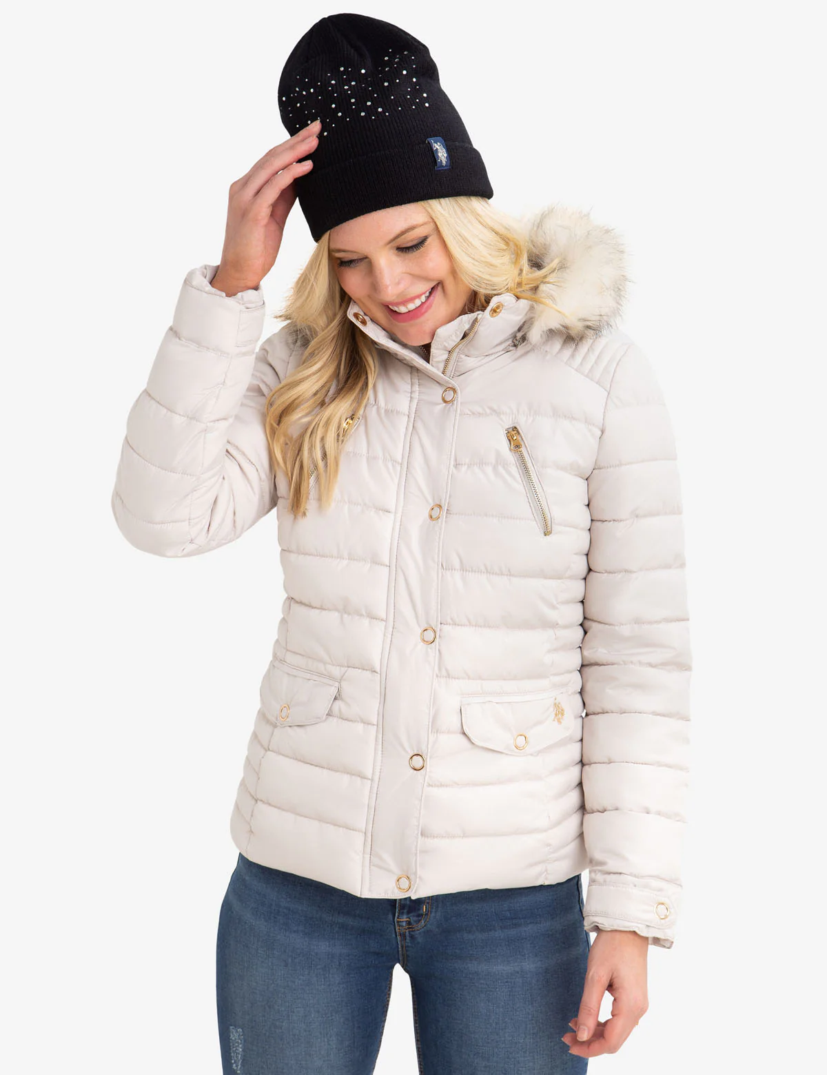 FUR HOODED PUFFER COAT - Image 7