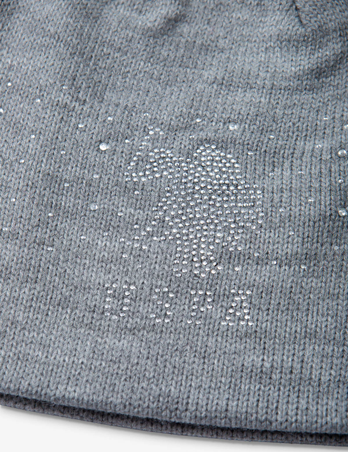 RHINESTONE BEANIE WITH POM POM ON TOP - Image 7