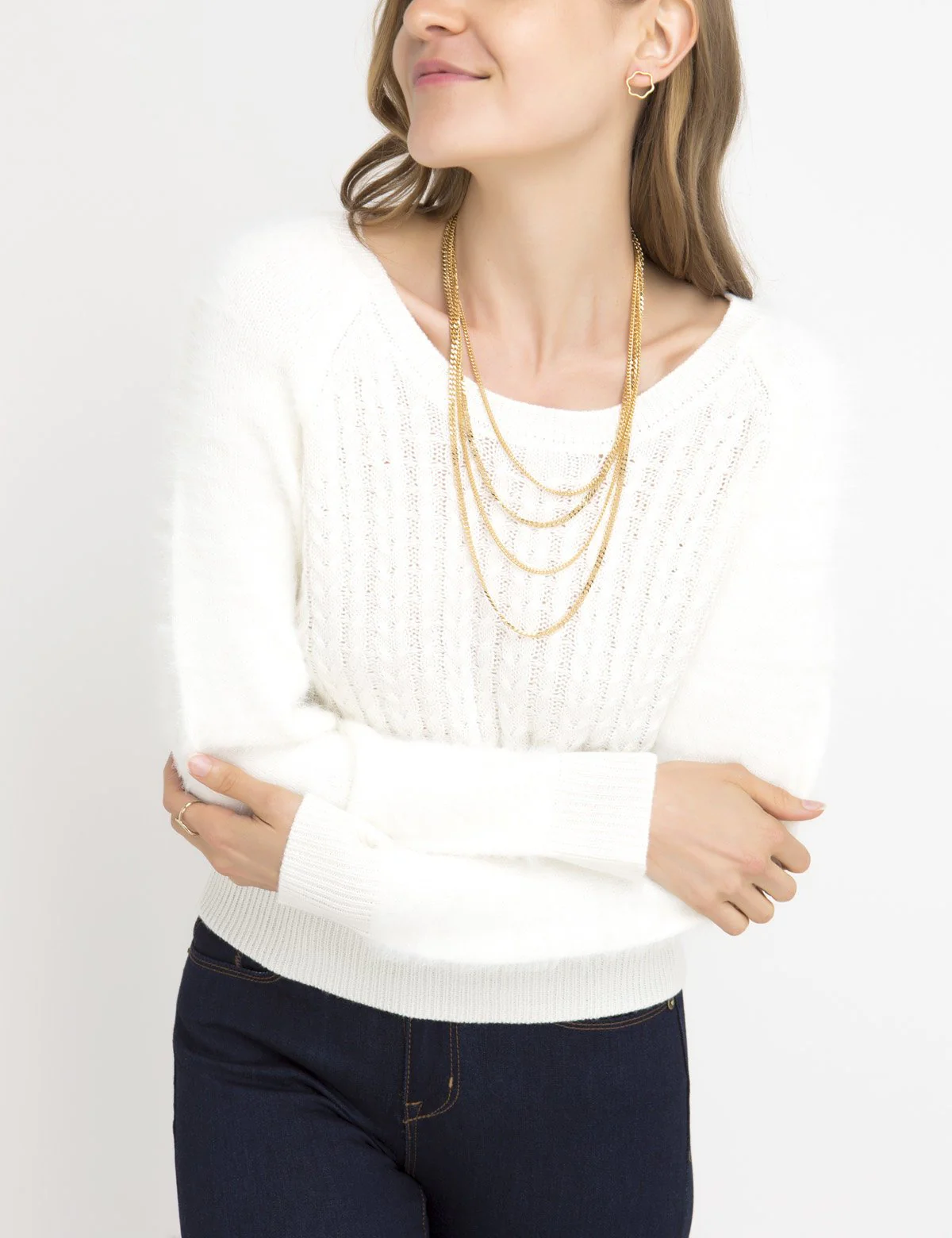 FUZZY MIXED STITCH SWEATER - Image 11