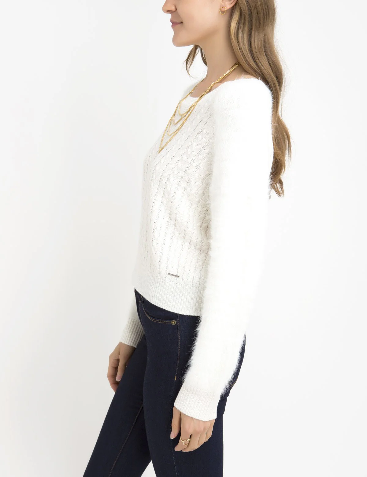 FUZZY MIXED STITCH SWEATER - Image 12