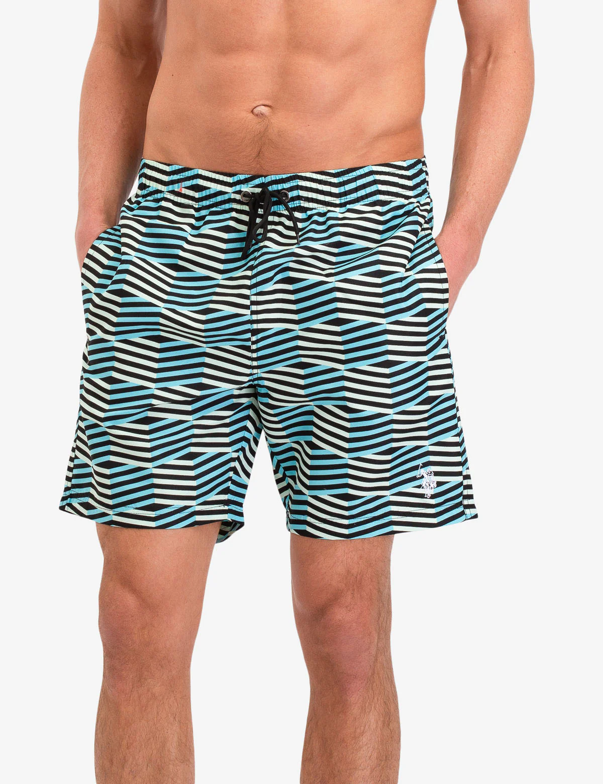 GEO PATTERN SWIM TRUNKS