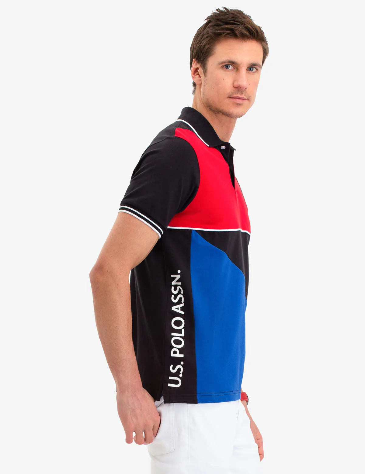GEOMETRIC COLORBLOCK POLO SHIRT - Image 2