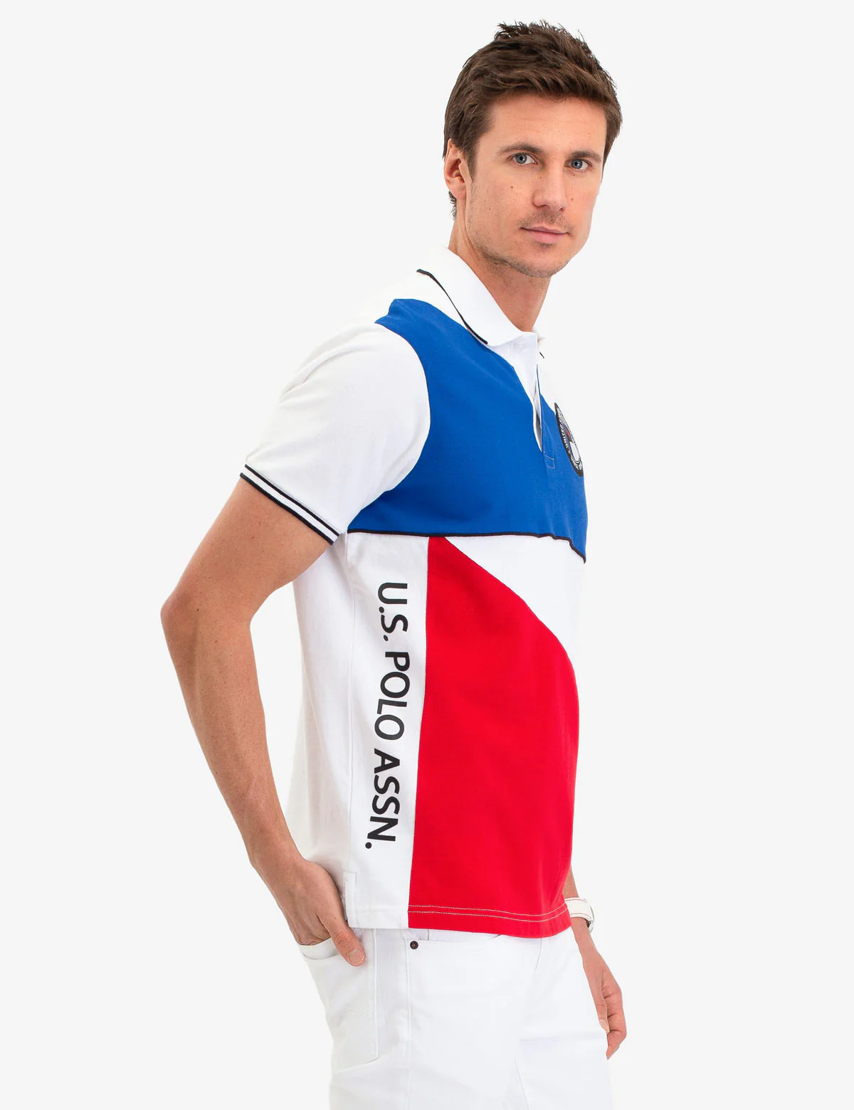 GEOMETRIC COLORBLOCK POLO SHIRT - Image 6