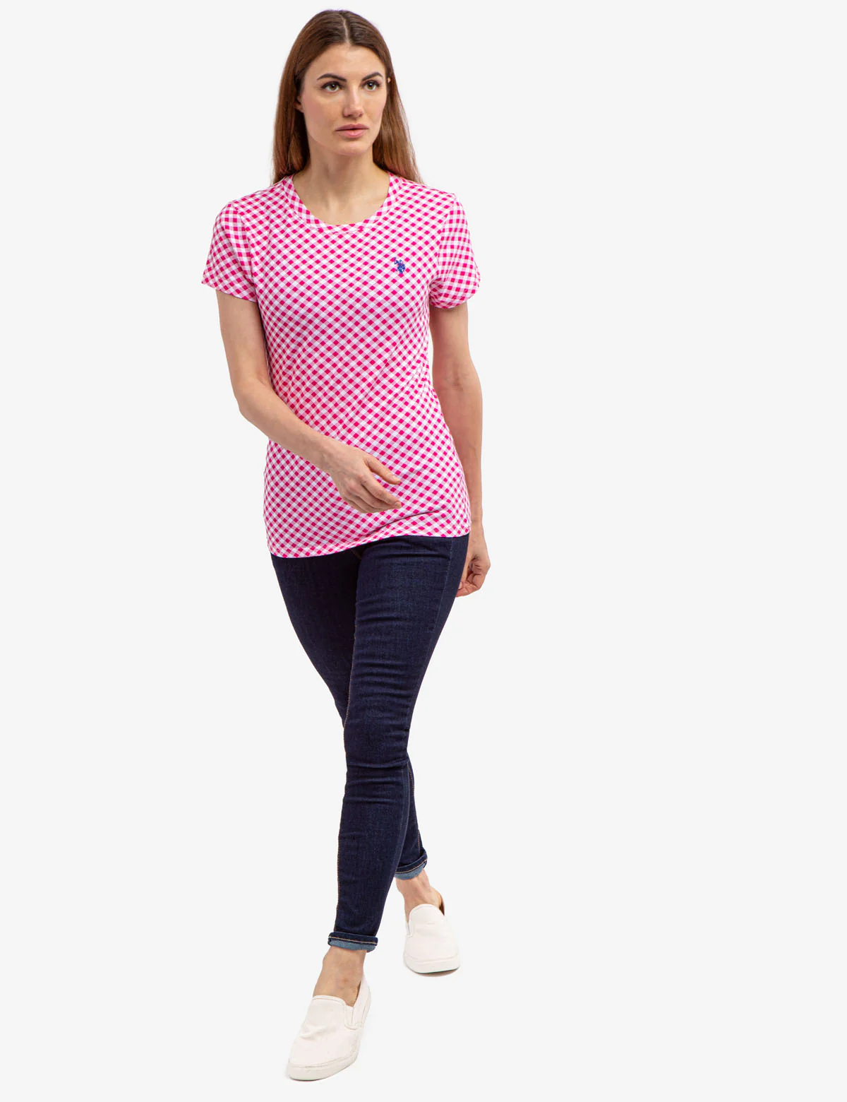 GINGHAM CREW NECK T-SHIRT - Image 2