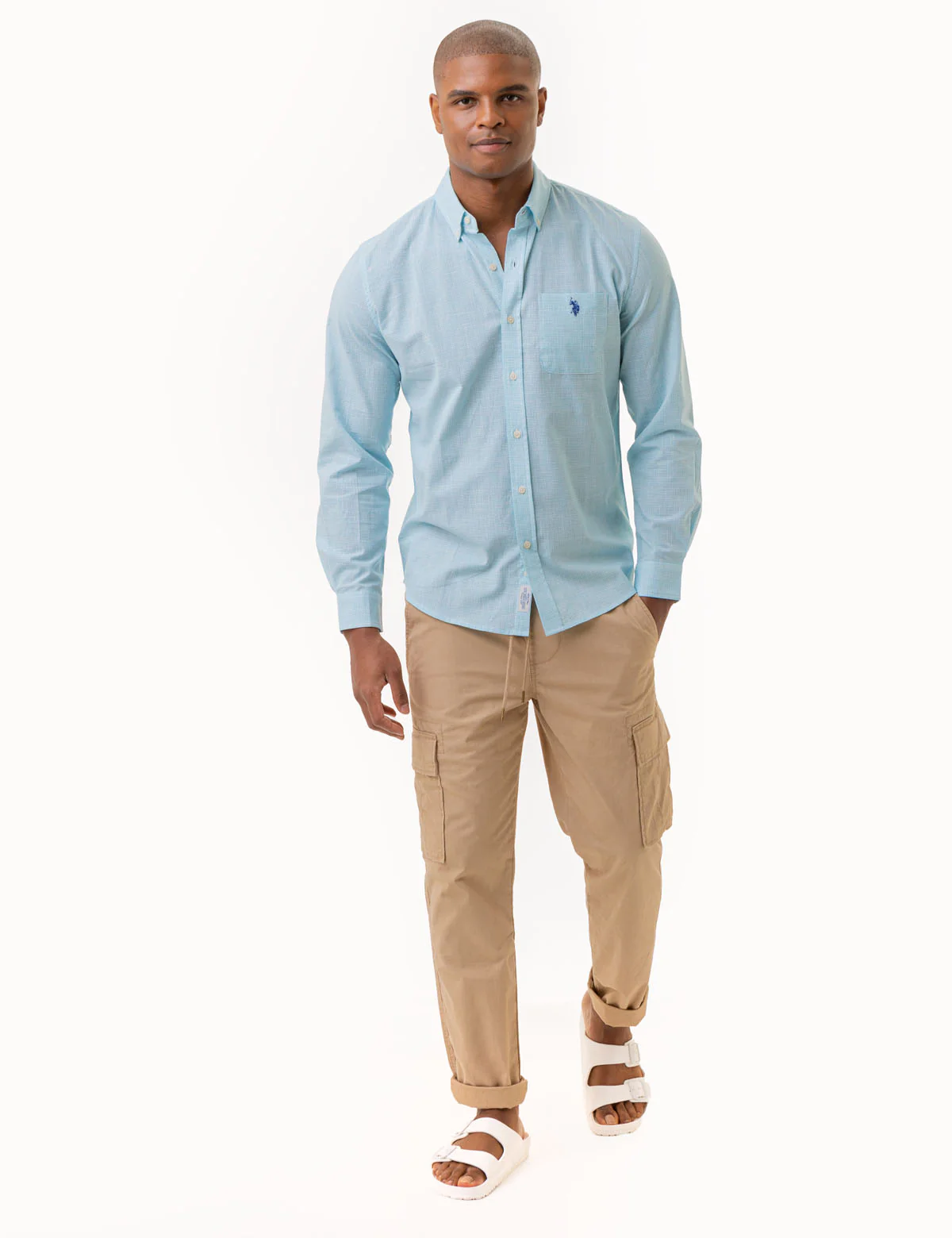 GINGHAM SLUB POPLIN LONG SLEEVE SHIRT - Image 10