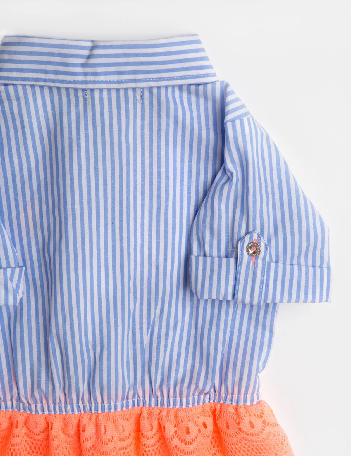 GIRLS DRESS WITH STRIPES AND LACE - Image 4