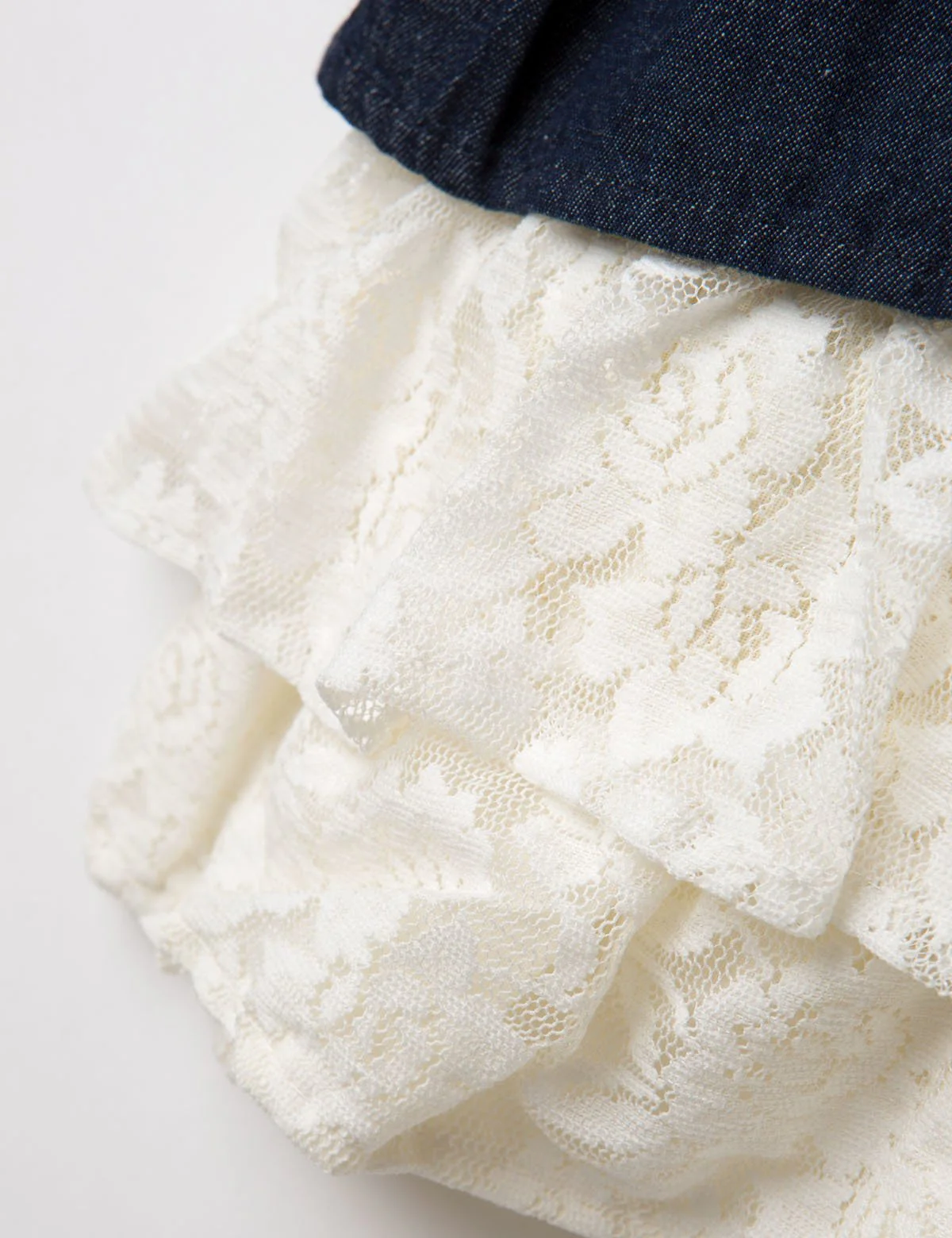 GIRLS LACE & DENIM DRESS - Image 3
