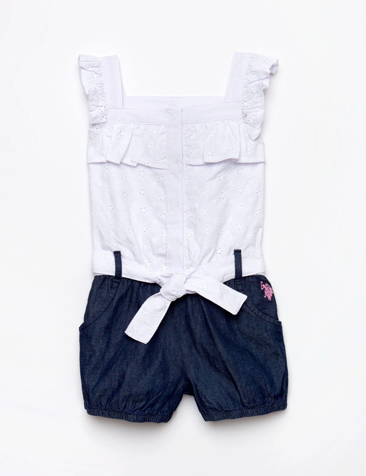 GIRLS EYELET ROMPER