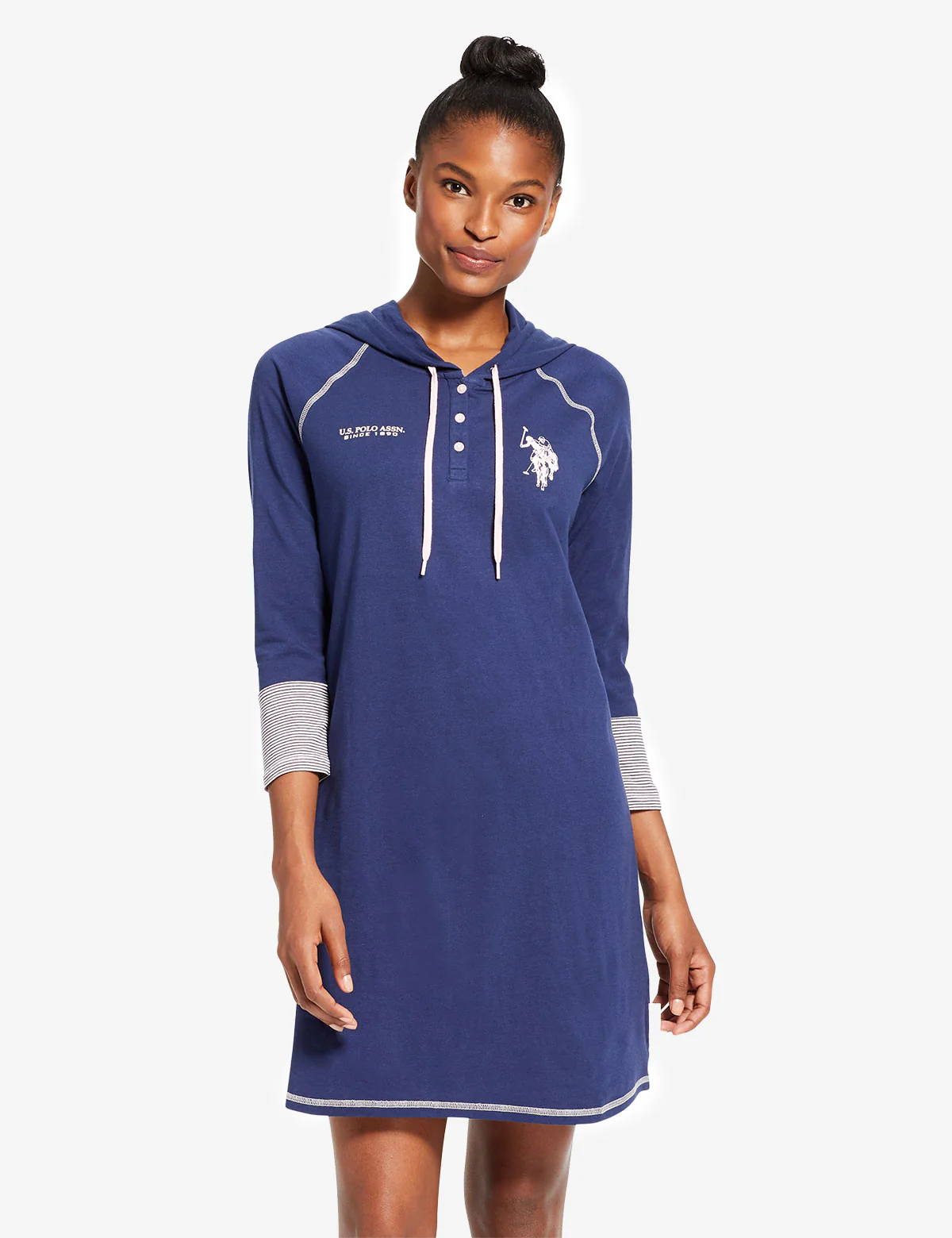 GRAPHIC LOGO LACE UP DORMSHIRT