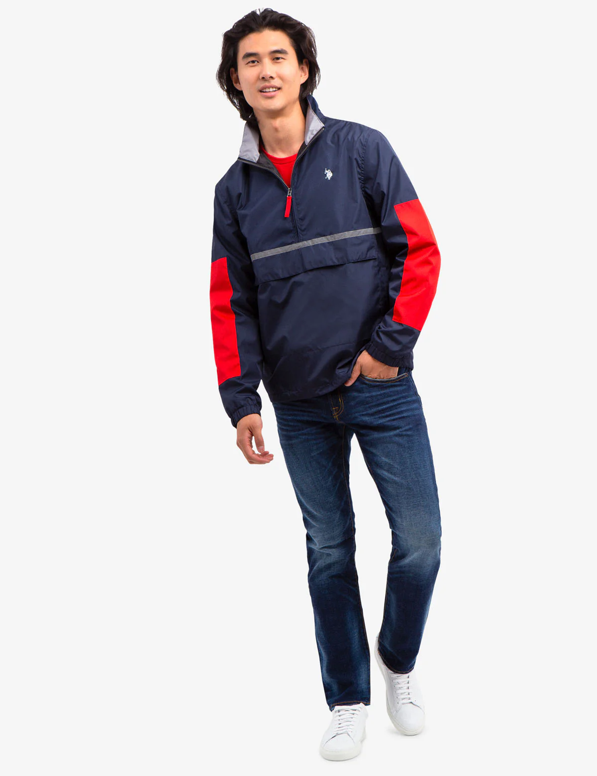 GRAPHIC PULLOVER WINDBREAKER JACKET - Image 2