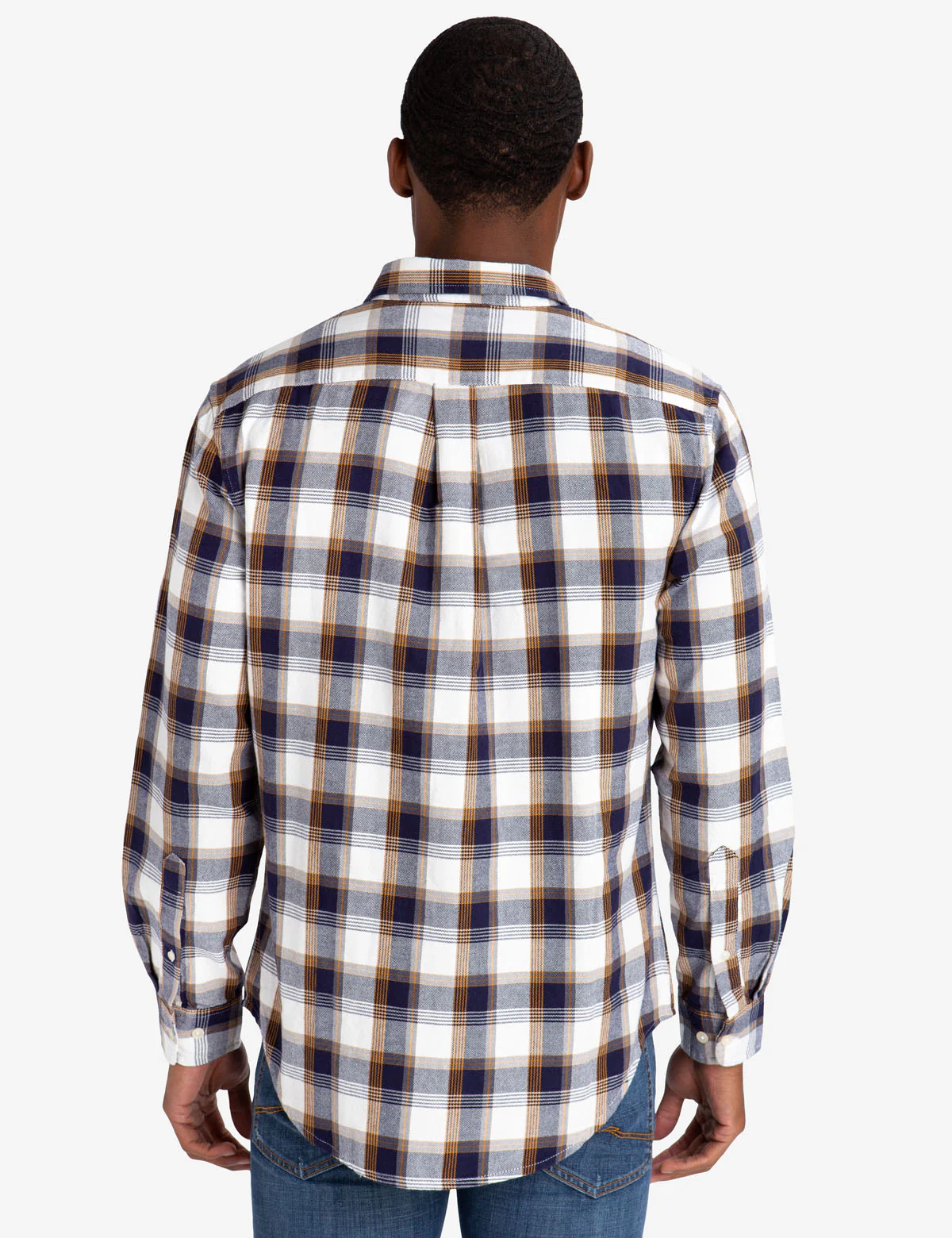 BLACK MALLET CLASSIC FIT HEATHER PLAID OXFORD SHIRT - Image 4