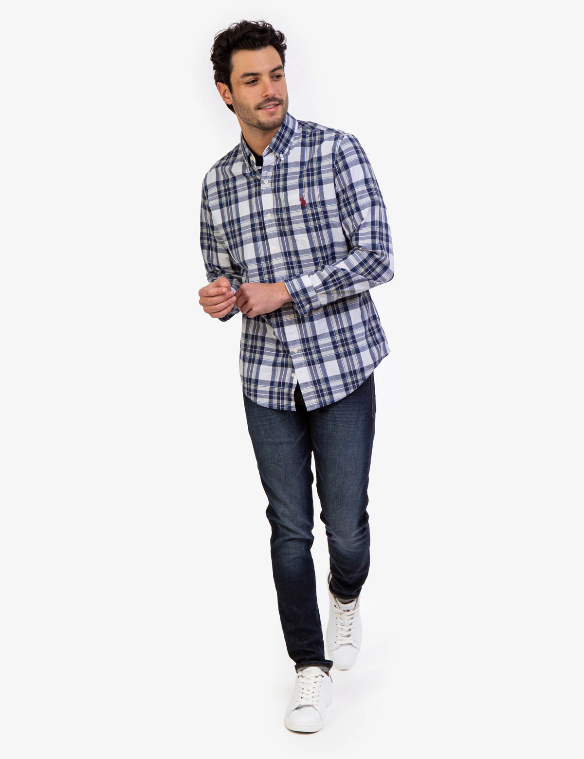 HEATHER POPLIN PLAID LONG SLEEVE SHIRT - Image 2
