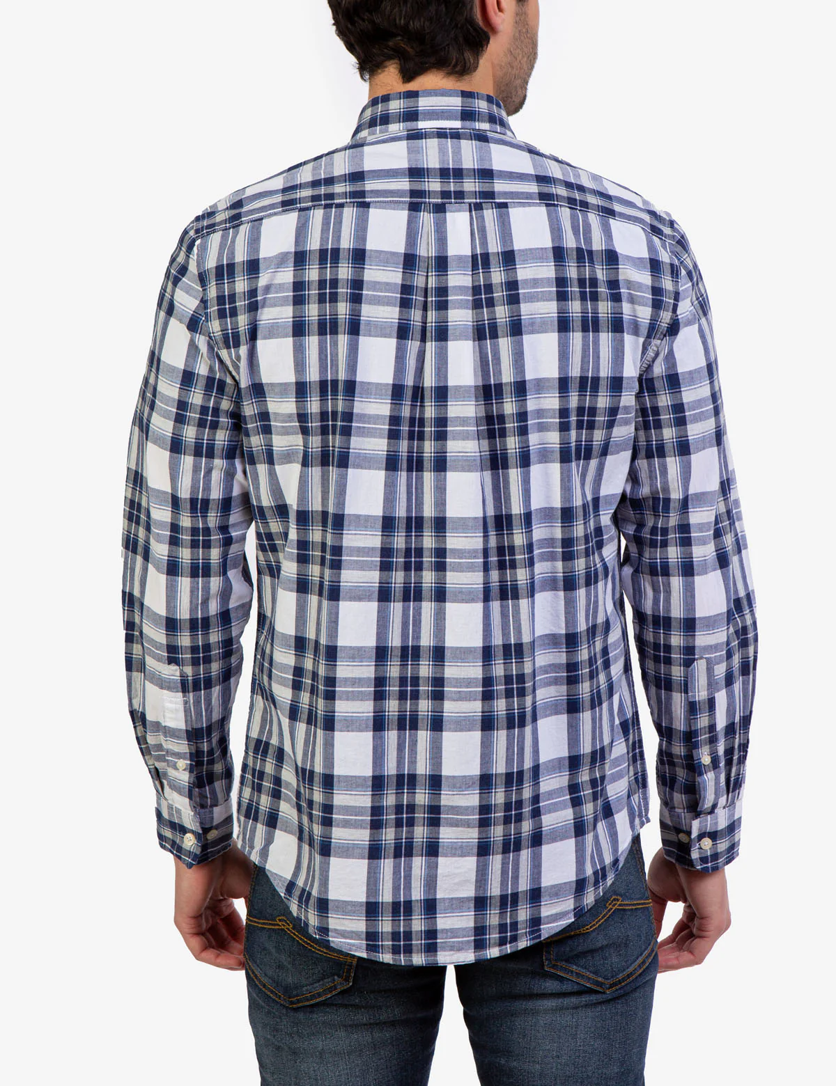 HEATHER POPLIN PLAID LONG SLEEVE SHIRT - Image 4