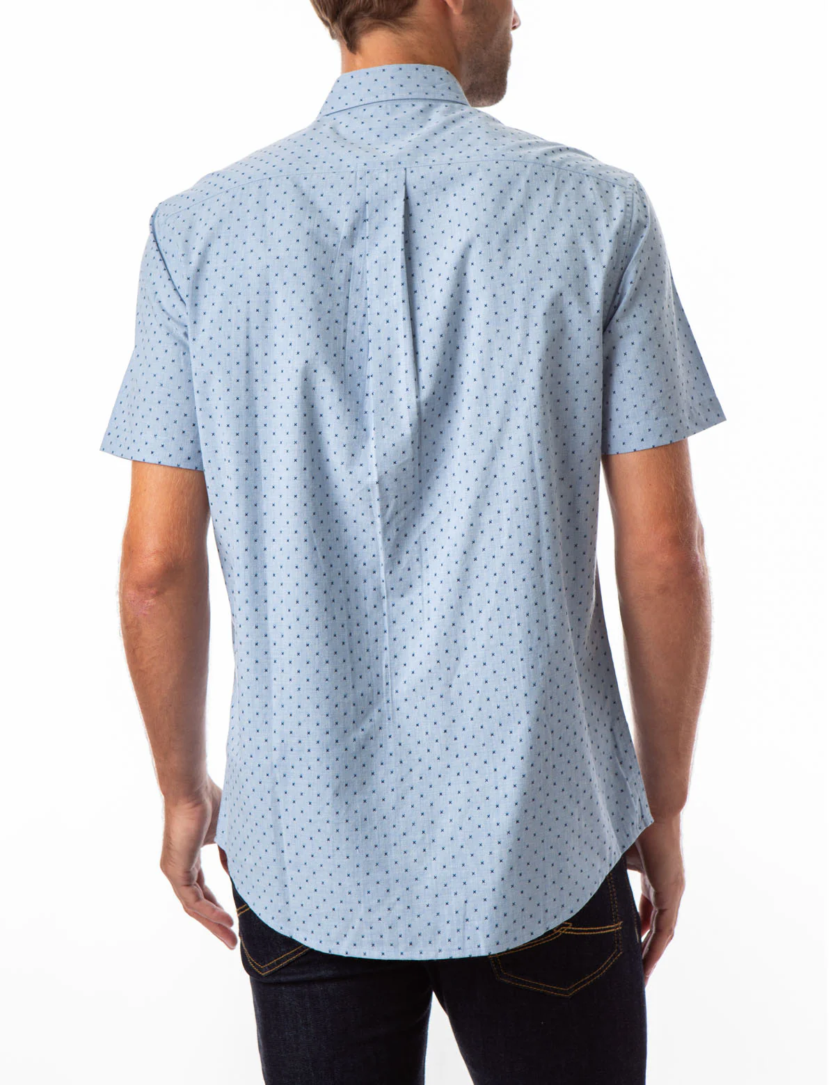 HEATHER POPLIN DOT SHIRT - Image 4