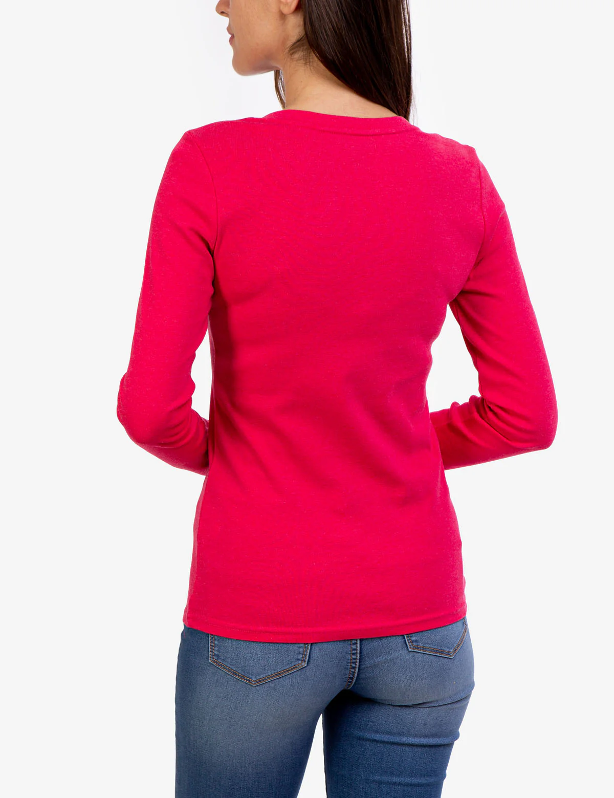 HEATHERED LONG SLEEVE V-NECK T-SHIRT - Image 4