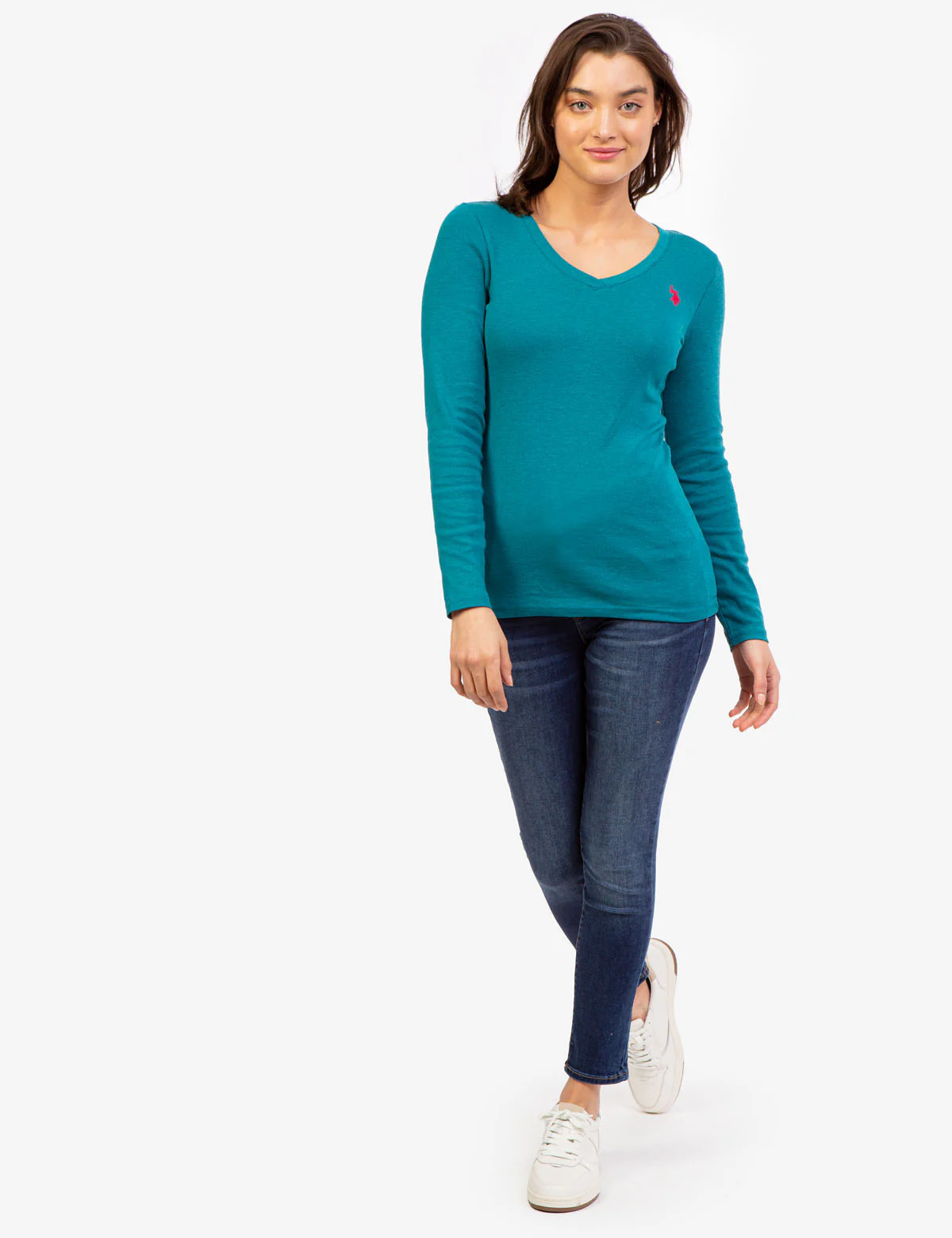 HEATHERED LONG SLEEVE V-NECK T-SHIRT - Image 6