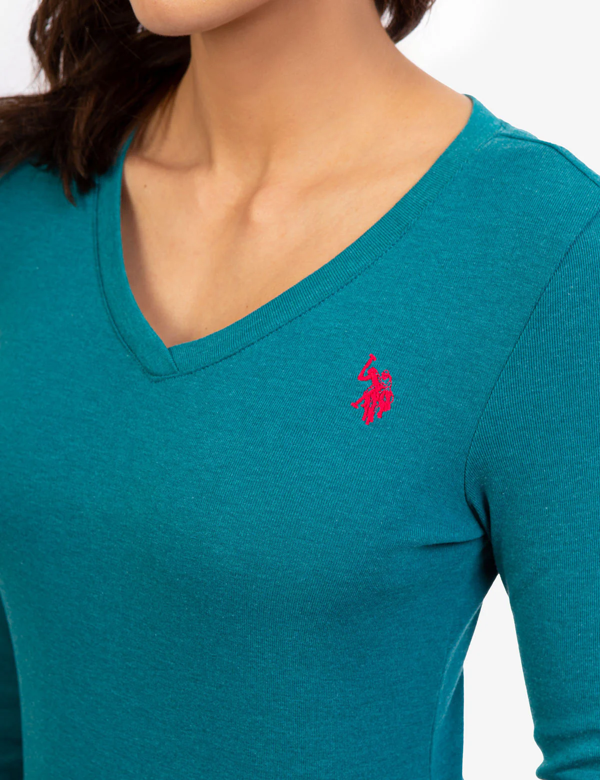 HEATHERED LONG SLEEVE V-NECK T-SHIRT - Image 9