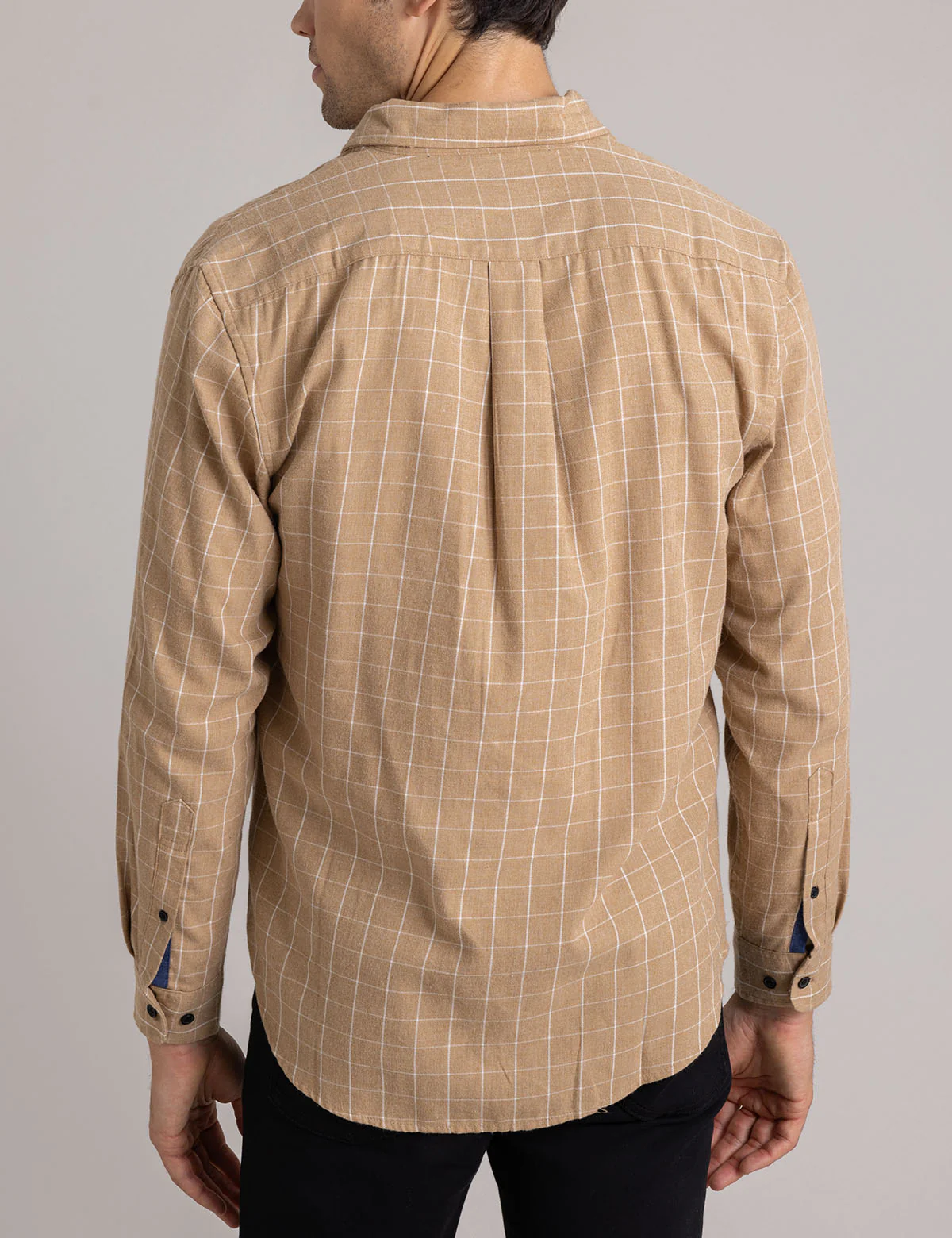HEATHERED PEACHED TWILL LONG SLEEVE SHIRT - Image 11