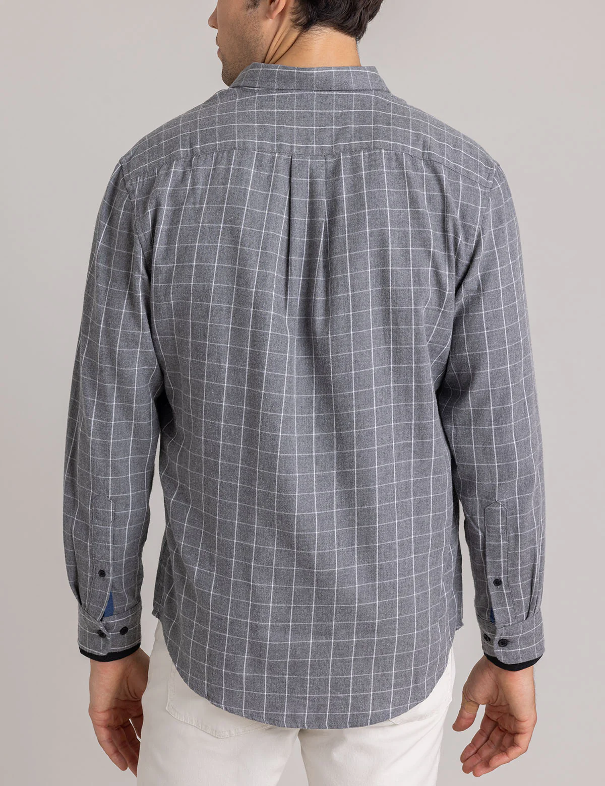 HEATHERED PEACHED TWILL LONG SLEEVE SHIRT - Image 15