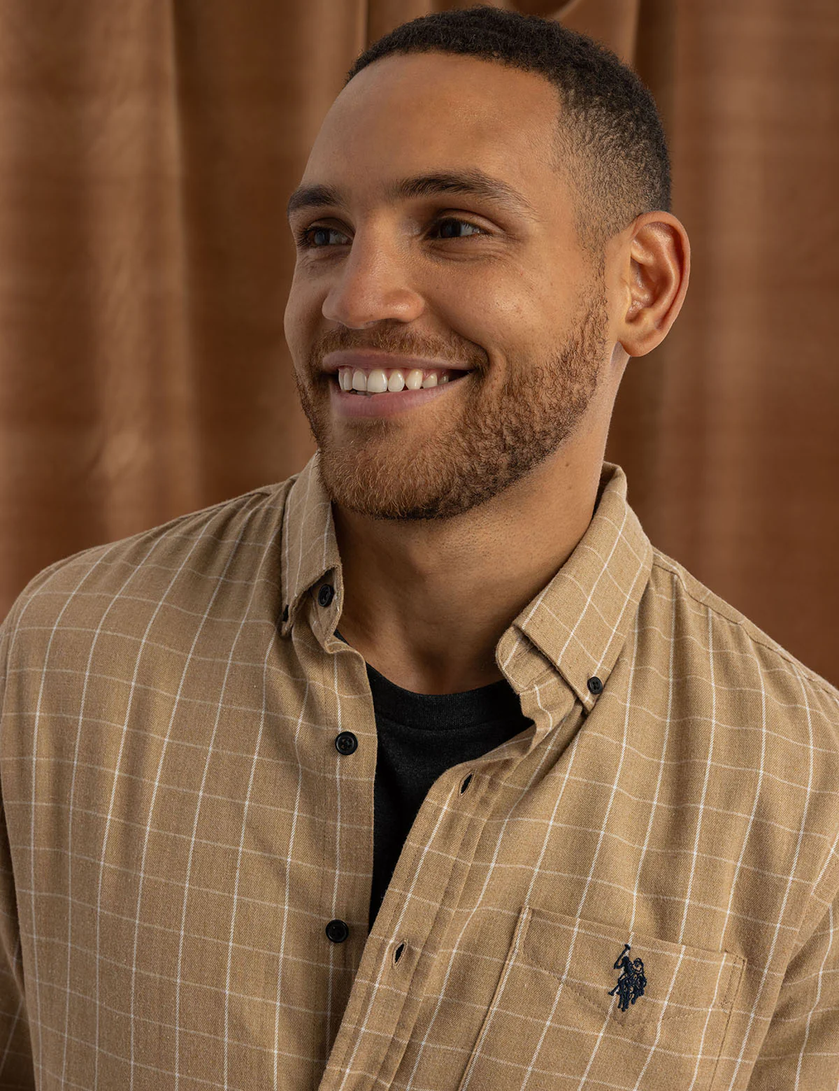 HEATHERED PEACHED TWILL LONG SLEEVE SHIRT - Image 7