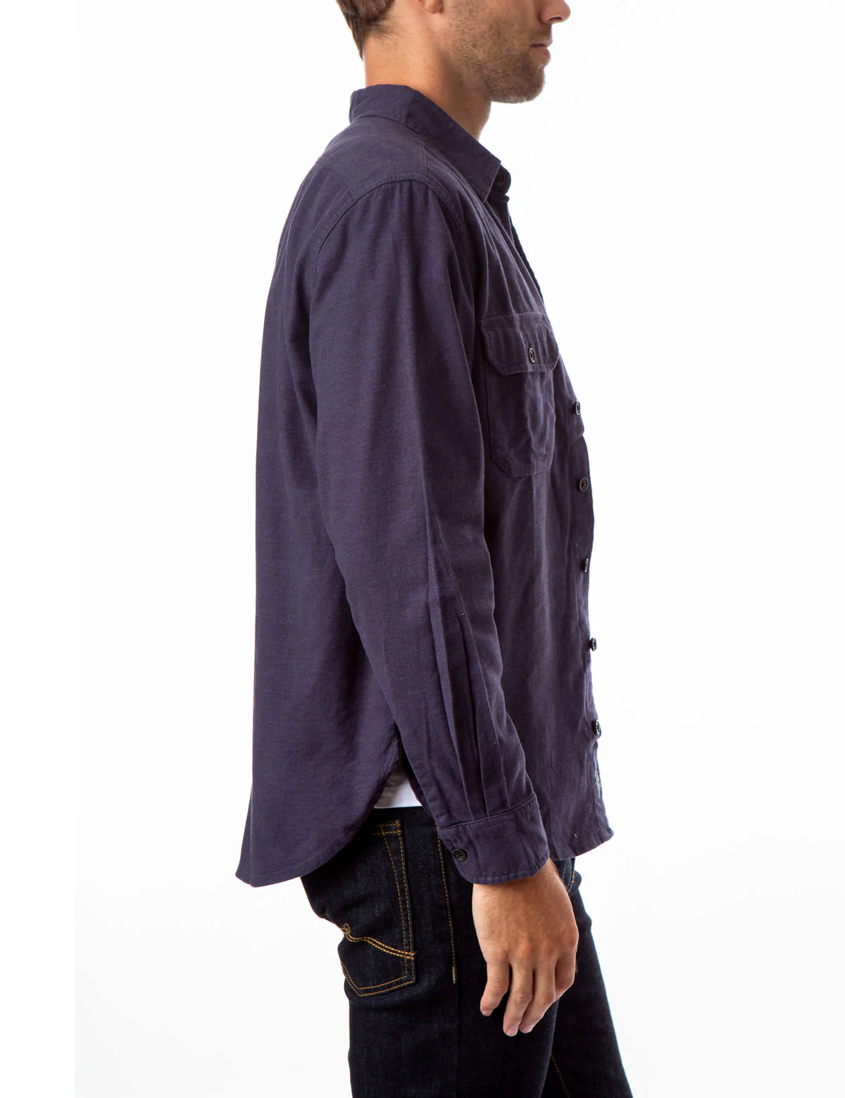 HEAVY BRUSHED CANVAS OVERSHIRT - Image 3