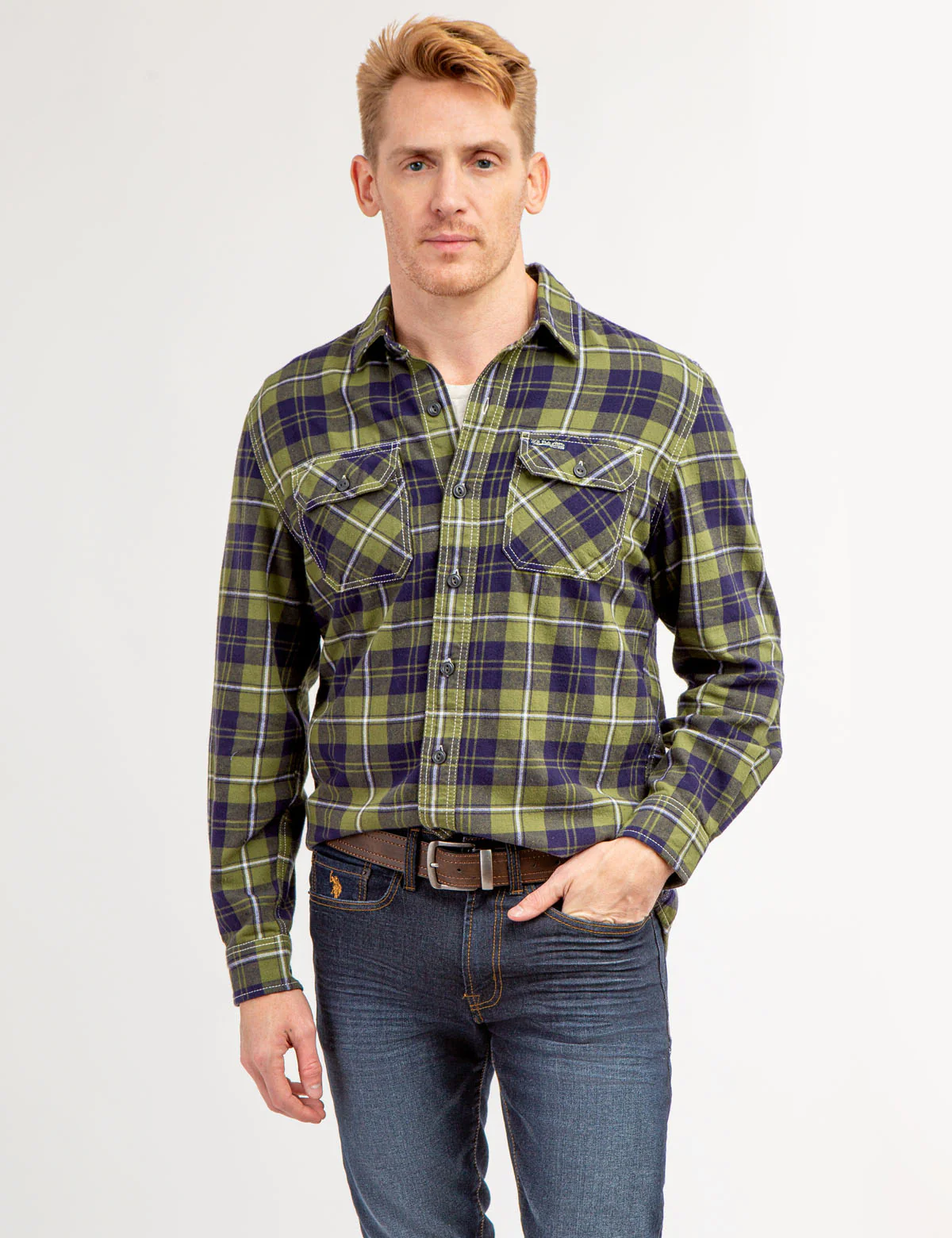 HEAVY TWILL PLAID SHIRT WITH CHEST POCKETS - Image 3
