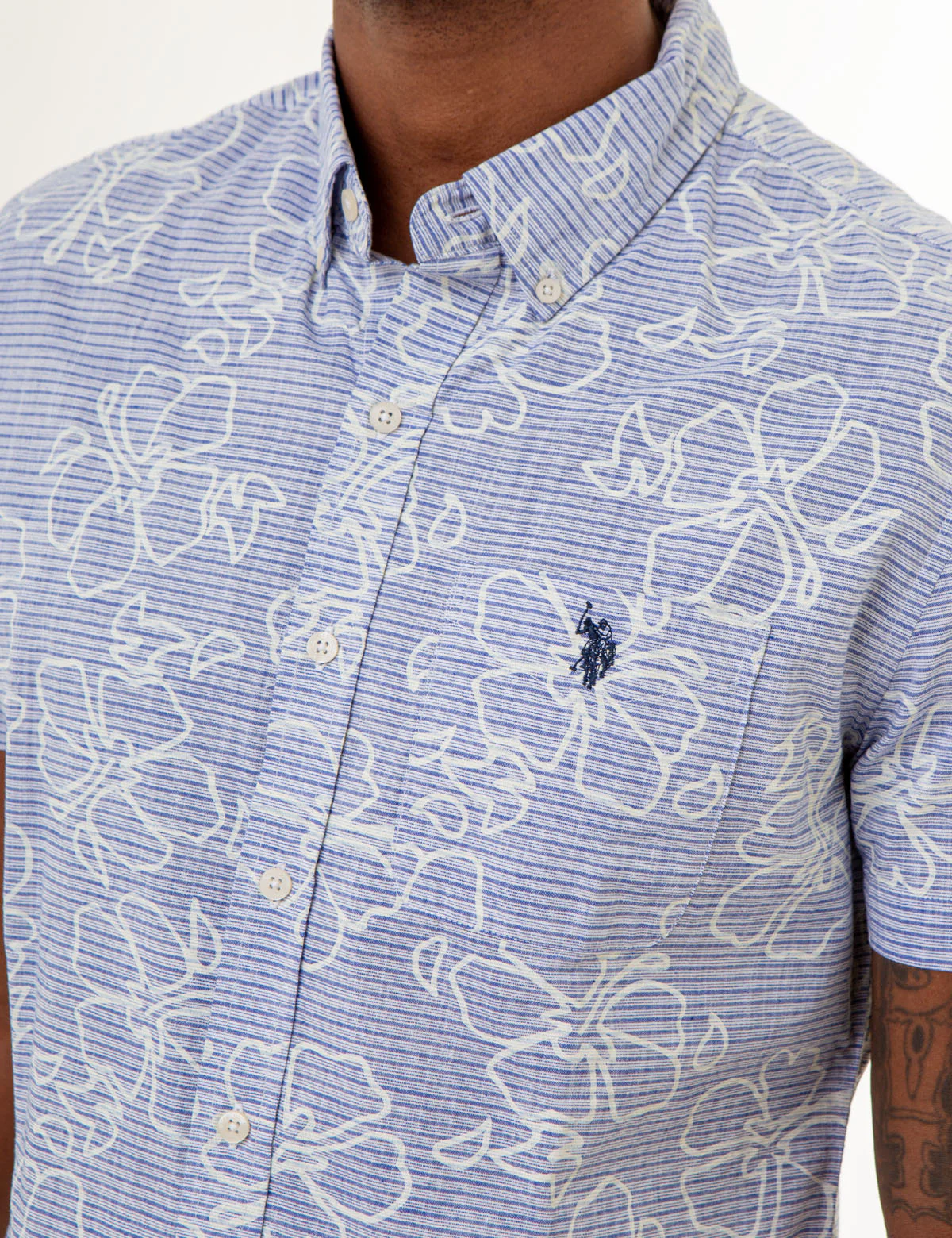HIBISCUS SLUB POPLIN SHIRT WITH POCKET - Image 7