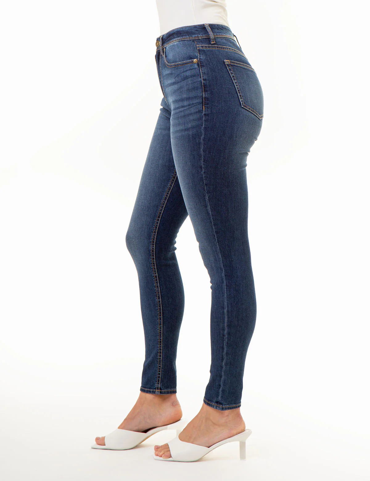 HIGH RISE BIG LOGO SKINNY JEANS - Image 4