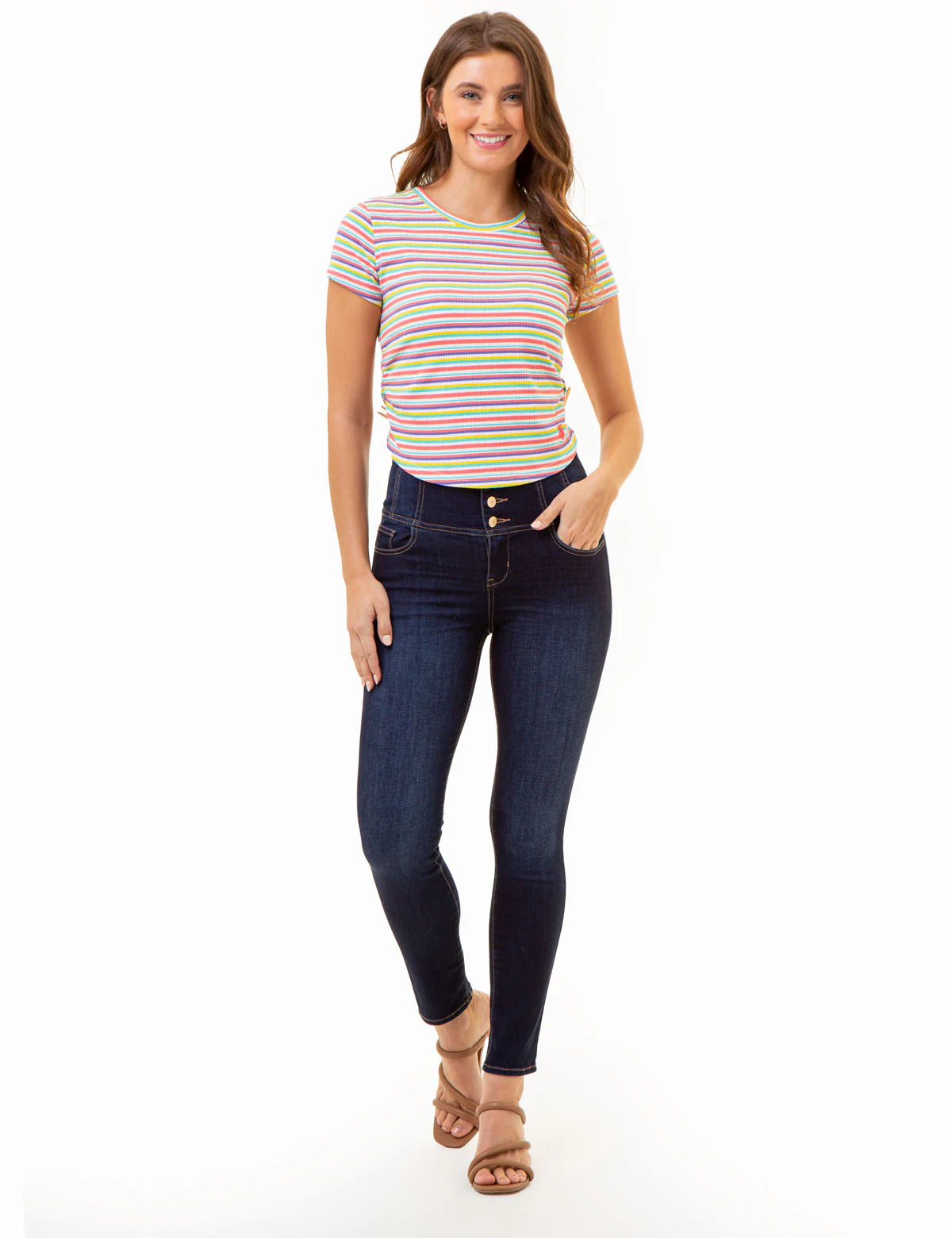 HIGH RISE CORSET SKINNY JEANS - Image 2