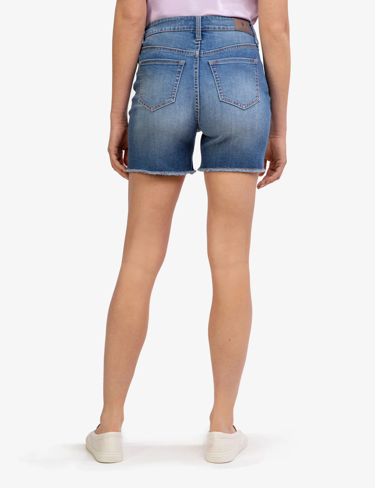 HIGH RISE DESTRUCTED DENIM SHORTS - Image 5