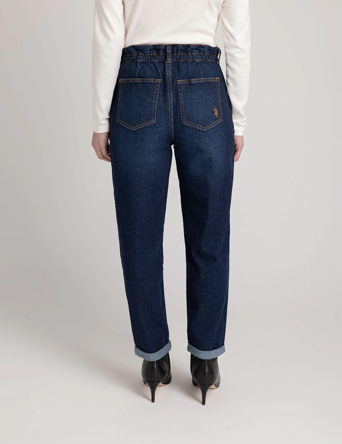 HIGH RISE PAPERBAG CROPPED JEANS - Image 4