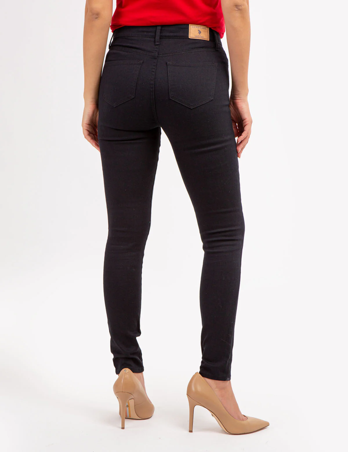 HIGH RISE SKINNY TWILL PANTS - Image 6