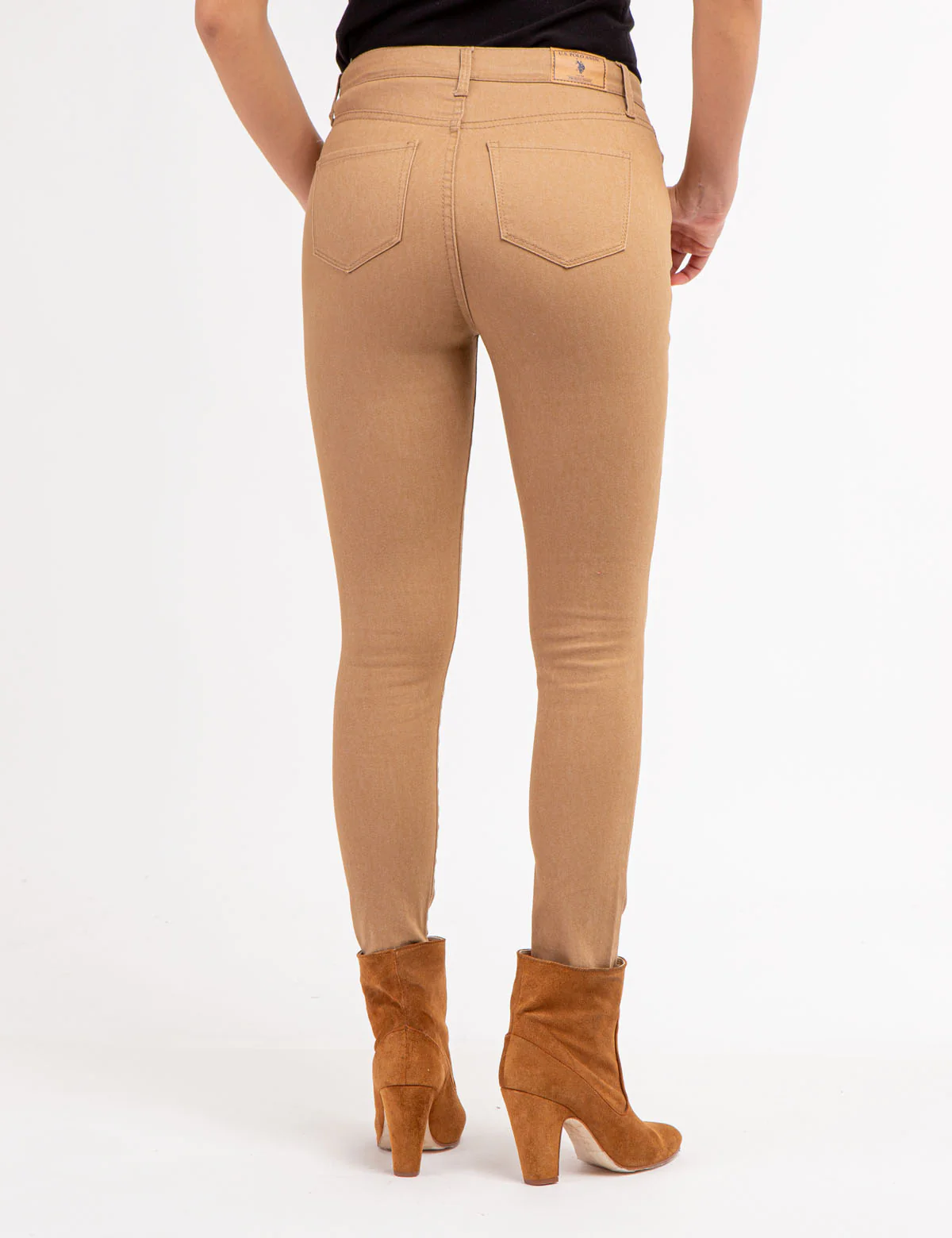 HIGH RISE SKINNY TWILL PANTS - Image 9