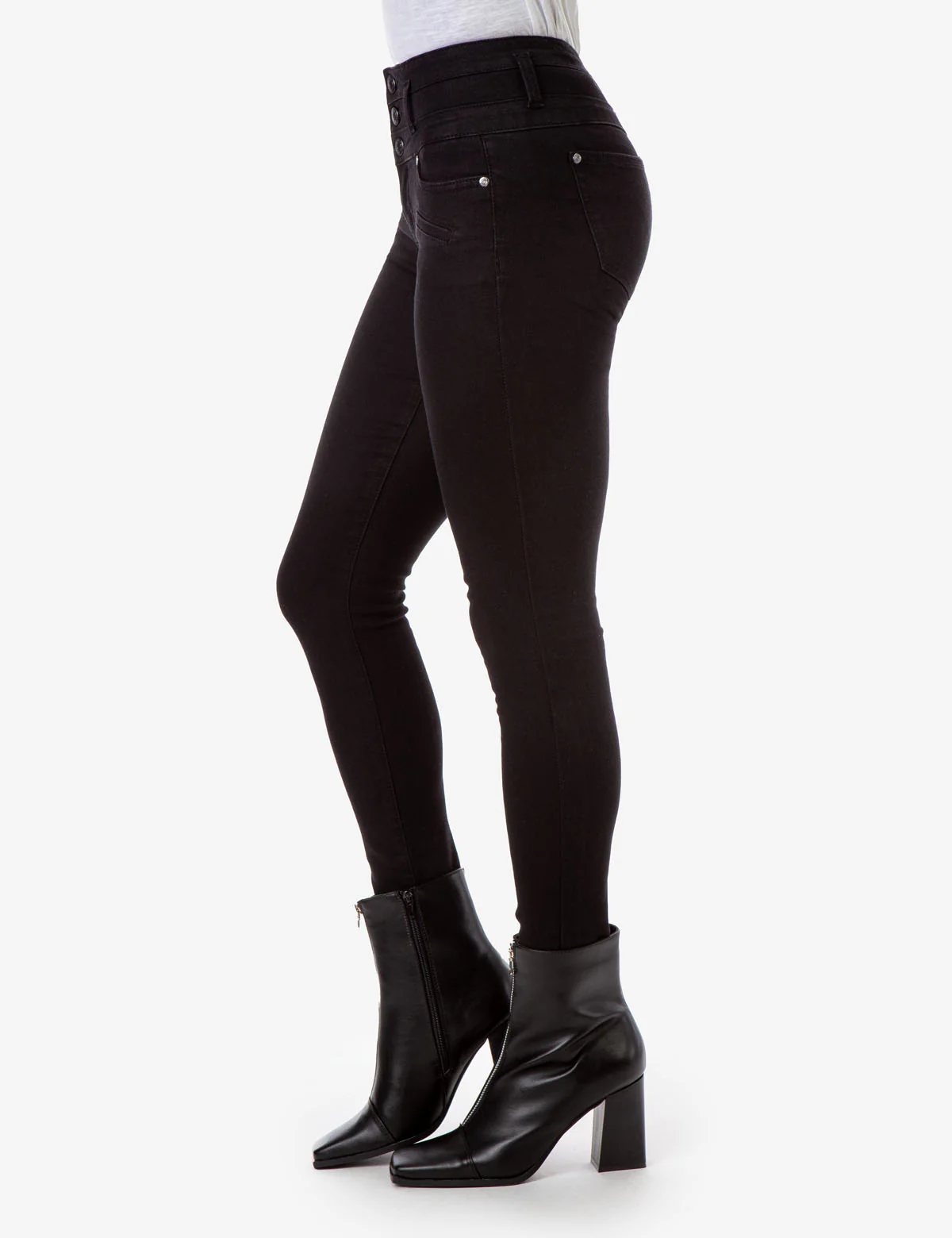REPREVE® HIGH RISE STACKED WAIST JEANS - Image 2